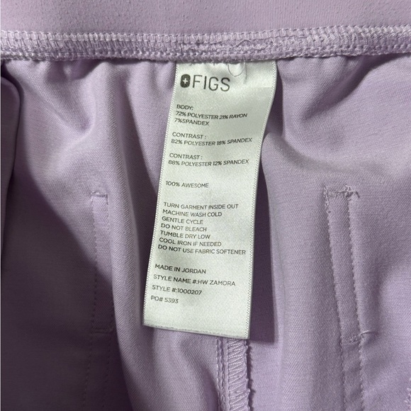 FIGS HW Zamora Jogger Scrub Pants Women's Large Petite Light Purple‎ - Picture 6 of 10